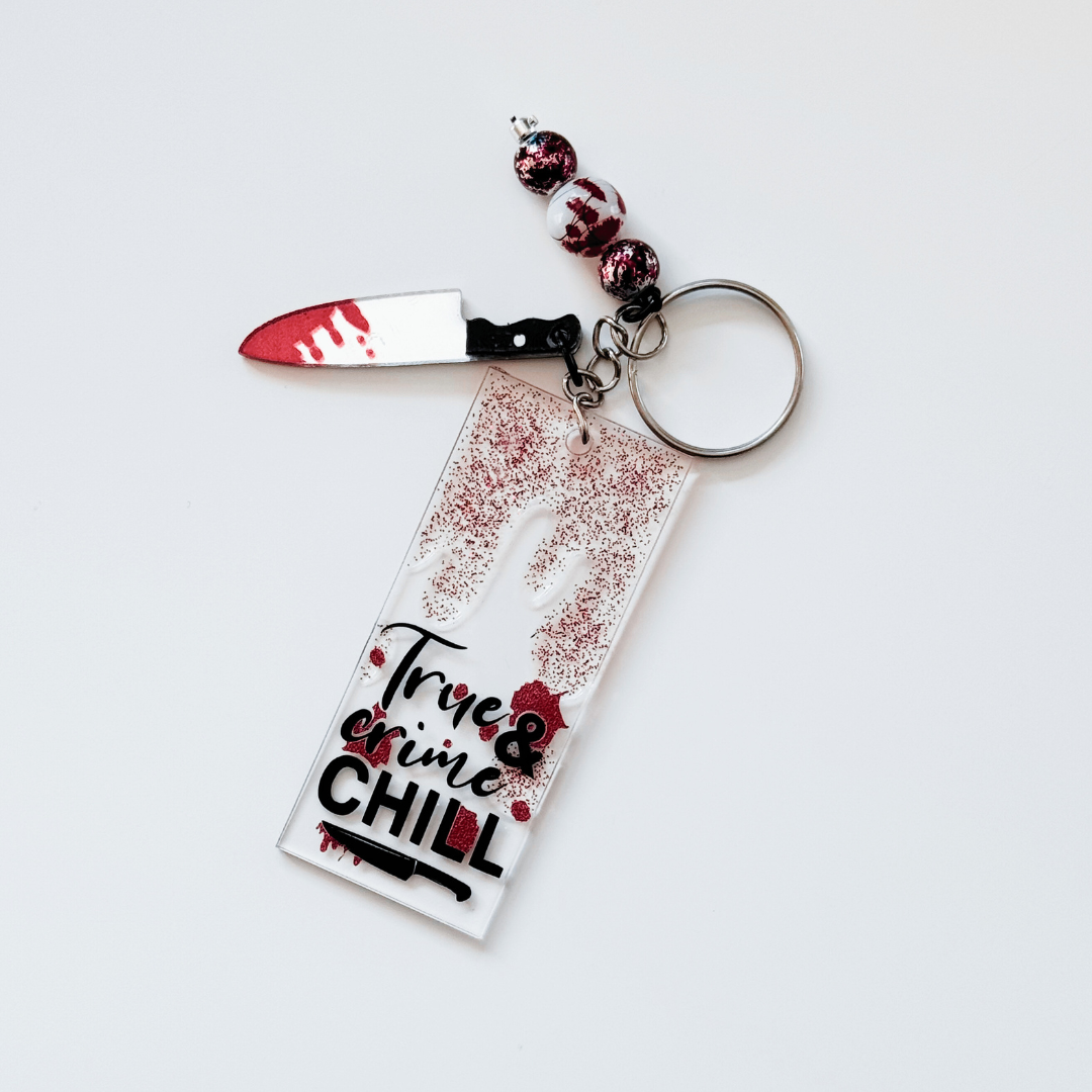 True Crime & Chill - Keychain