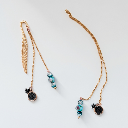 Floral Compass - Chain & Hook Bookmark (Discontinued)