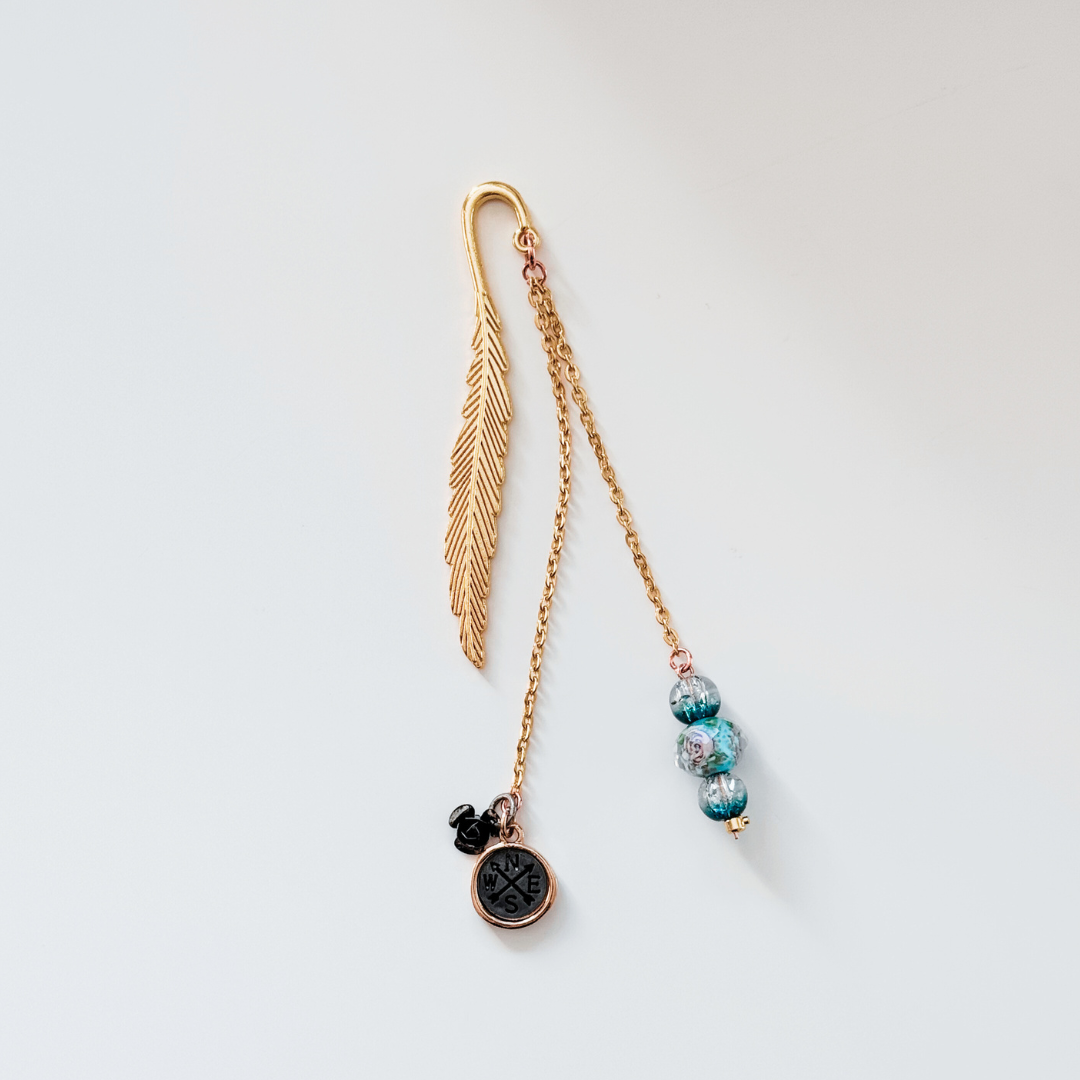 Floral Compass - Chain & Hook Bookmark (Discontinued)