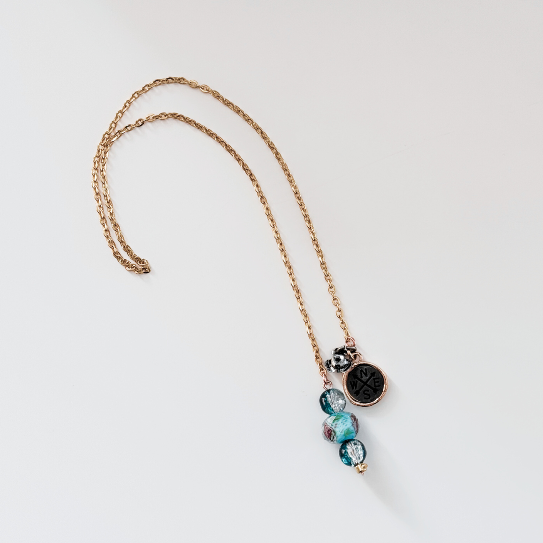 Floral Compass - Chain & Hook Bookmark (Discontinued)