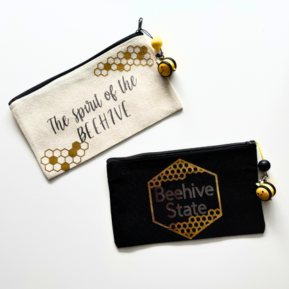Beehive State Zip Canvas Bags